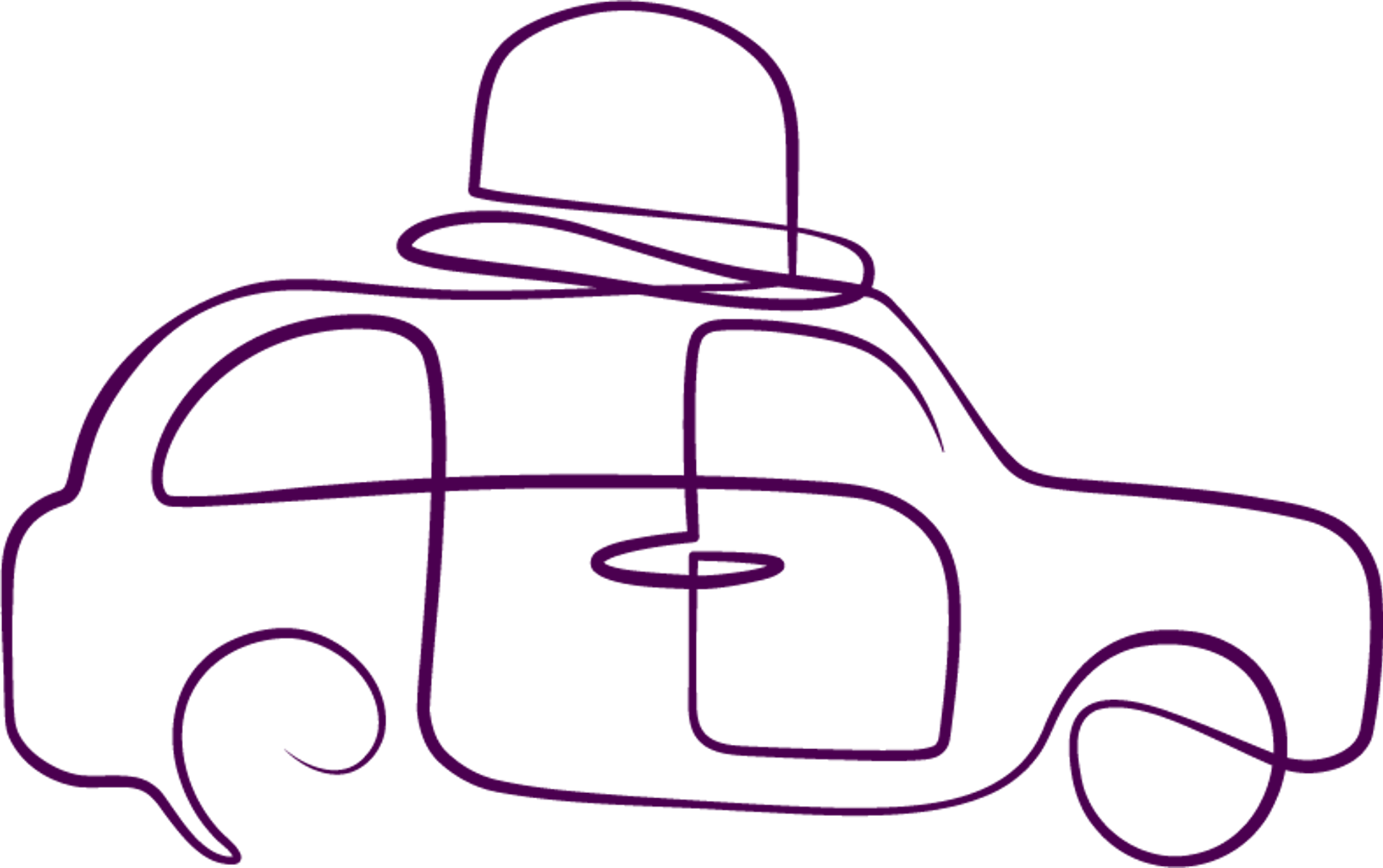 Taxi Illustration - Purple - RGB